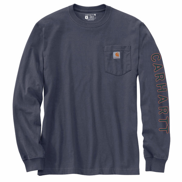 Carhartt 107819 Men's Irvine Relaxed Deer Badge LS T-Shirt