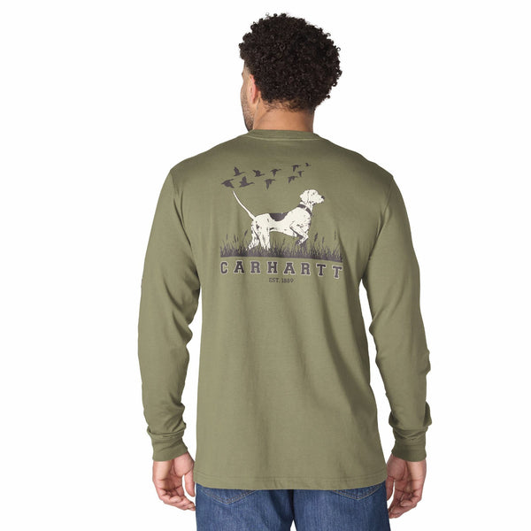 Carhartt 107820 Men's Irvine Relaxed Pointer LS T-Shirt