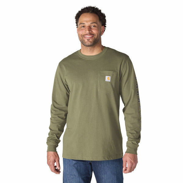 Carhartt 107820 Men's Irvine Relaxed Pointer LS T-Shirt