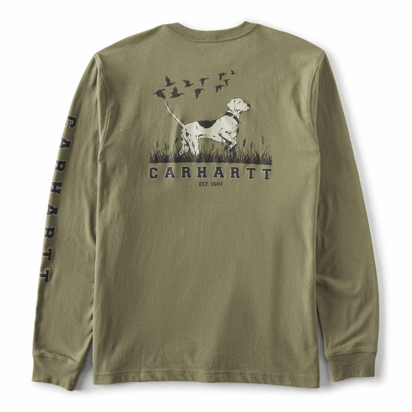Carhartt 107820 Men's Irvine Relaxed Pointer LS T-Shirt