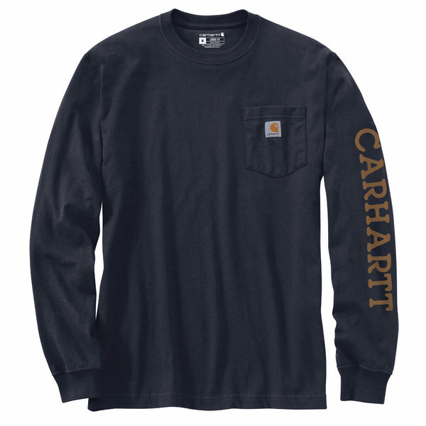 Carhartt 107830 Men's Irvine Relaxed Duck Badge LS T-Shirt