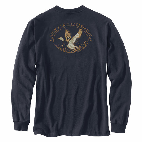 Carhartt 107830 Men's Irvine Relaxed Duck Badge LS T-Shirt