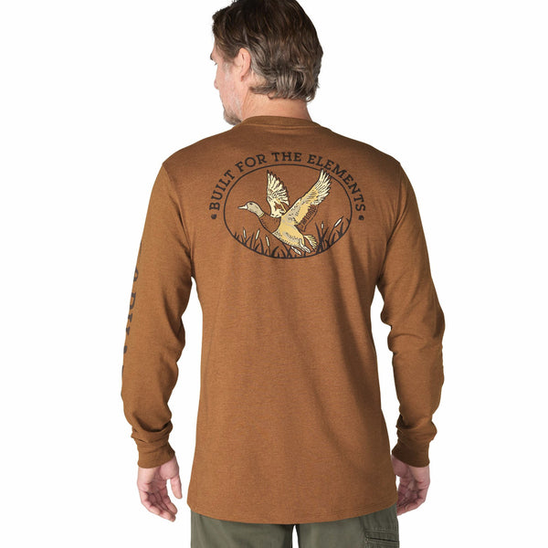 Carhartt 107830 Men's Irvine Relaxed Duck Badge LS T-Shirt