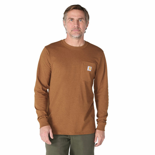 Carhartt 107830 Men's Irvine Relaxed Duck Badge LS T-Shirt