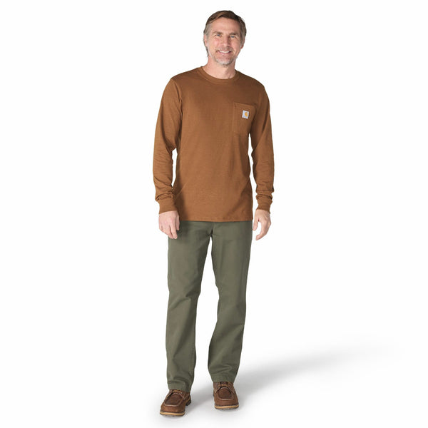 Carhartt 107830 Men's Irvine Relaxed Duck Badge LS T-Shirt