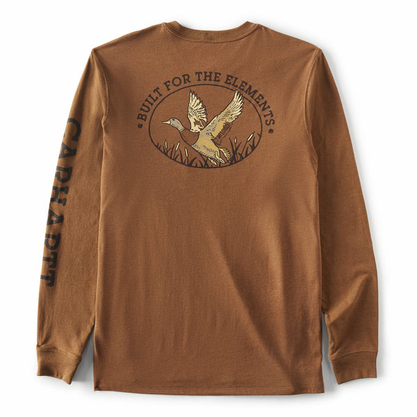 Carhartt 107830 Men's Irvine Relaxed Duck Badge LS T-Shirt
