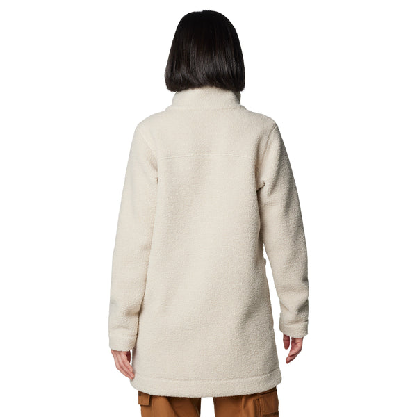 Columbia Women's Panorama Long Sherpa Jacket - Cozy Fleece Winter Coat With Adjustable Features