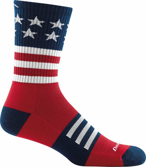 Darn Tough Vermont 1976 Men's Captain Stripe Micro Crew Lightweight Cushion