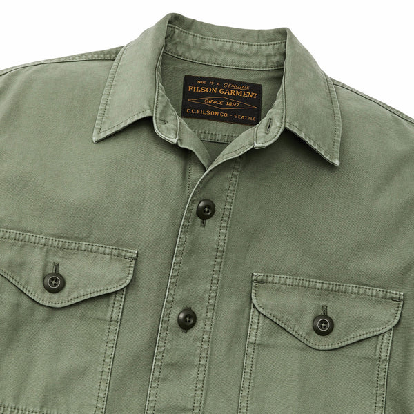 Filson 20277936 Men's Field Jac-Shirt - Washed Fatigue Green
