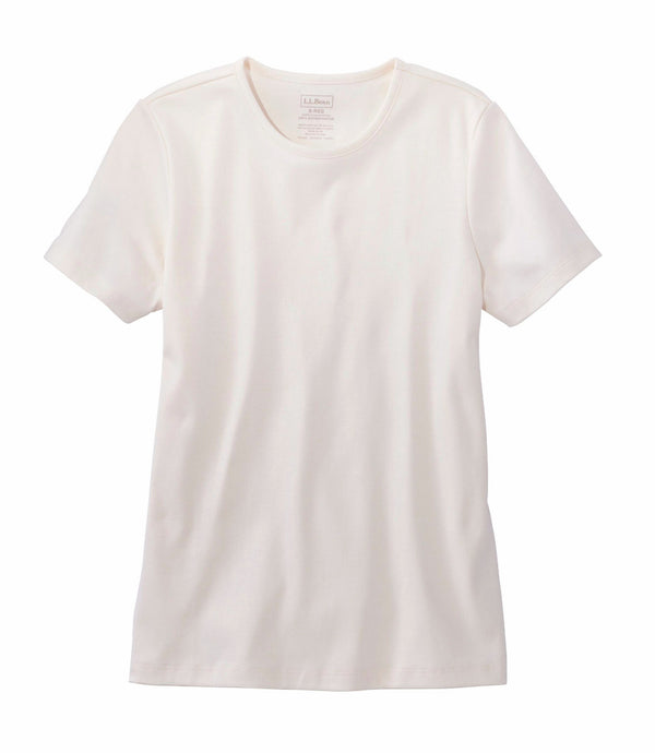 L.L.Bean 207242 Women's Pima Crewneck Short Sleeve Shirt