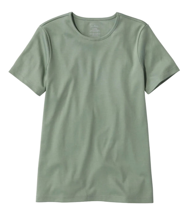 L.L.Bean 207242 Women's Pima Crewneck Short Sleeve Shirt