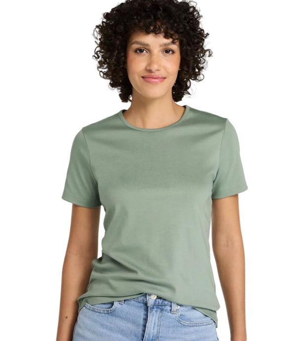 L.L.Bean 207242 Women's Pima Crewneck Short Sleeve Shirt