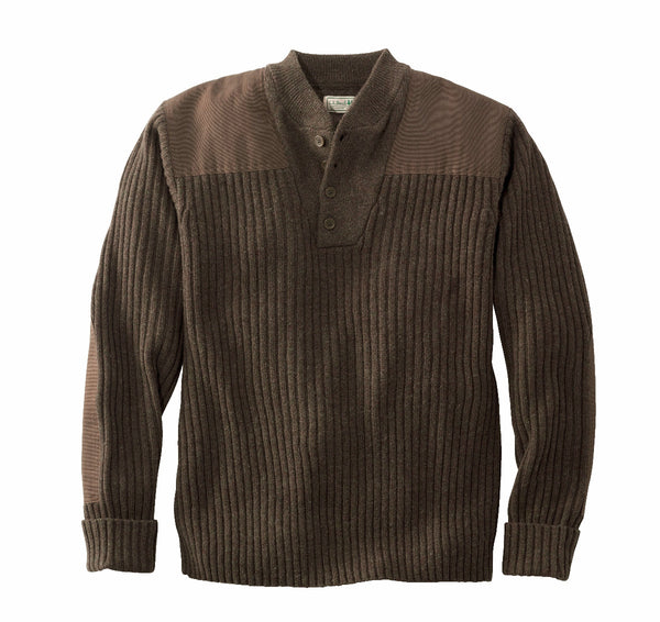 L.L.Bean 228198 Men's Commando Fatigue Henley Sweater