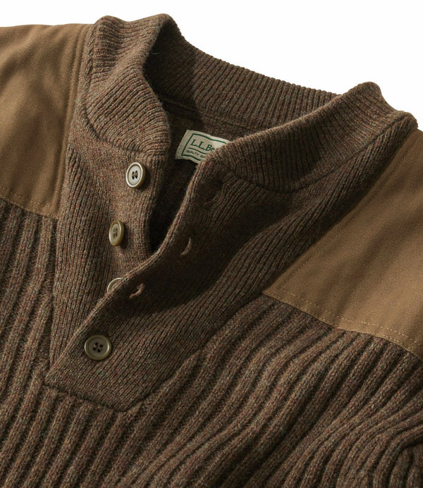 L.L.Bean 228198 Men's Commando Fatigue Henley Sweater