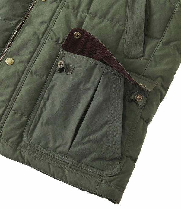 L.L.Bean 296114 Men's Upcountry Waxed Cotton Down Vest