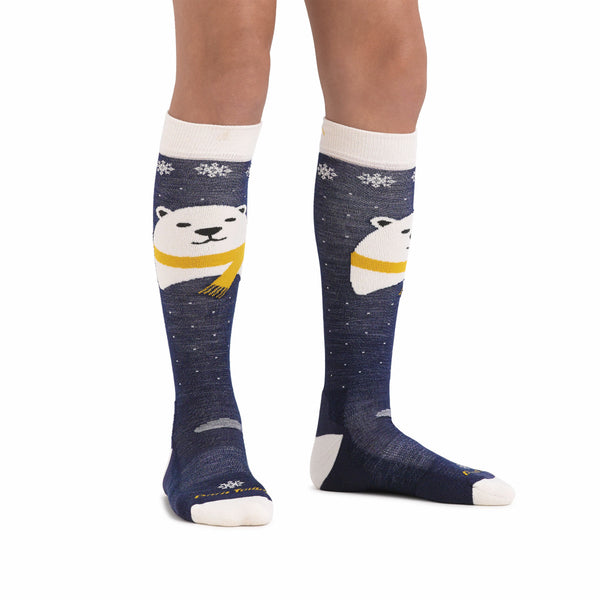 Darn Tough Vermont 3802 Kids' Polar Bear OTC Midweight Cushion - Padded Shin