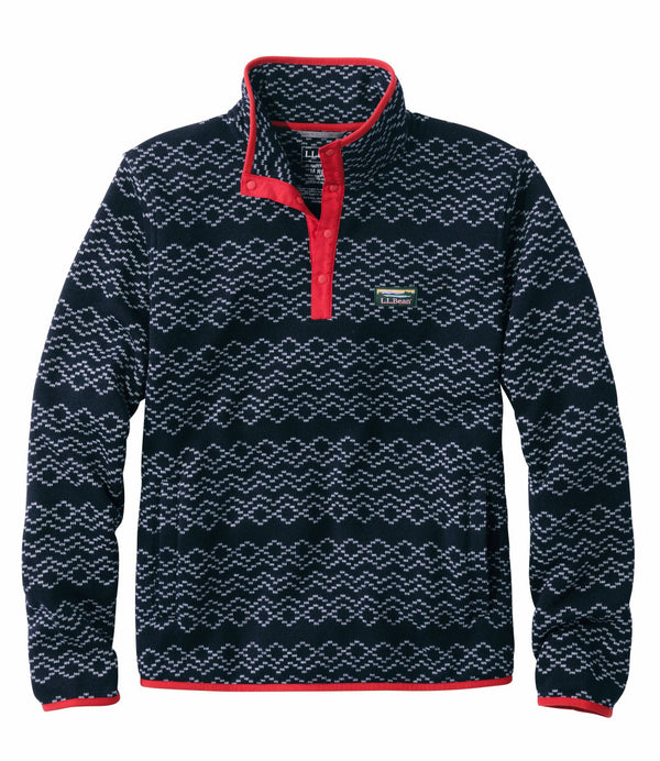 L.L.Bean 500682 Men's Sweater Fleece Printed Pullover