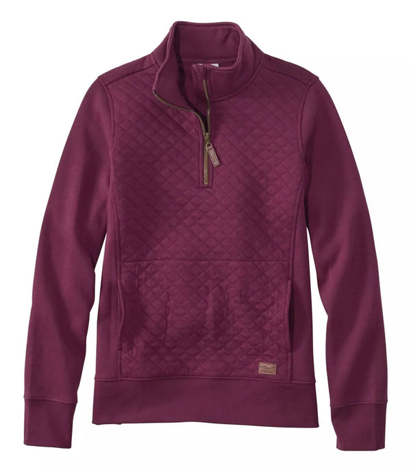 L.L.Bean 502745 Women's Quilted Quarter Zip Pullover