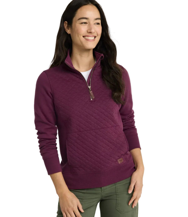 L.L.Bean 502745 Women's Quilted Quarter Zip Pullover