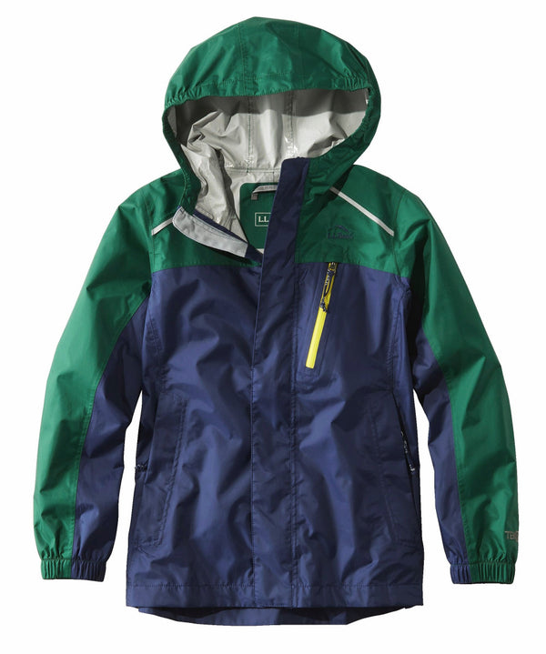 L.L.Bean 506502 Kids' Trail Model Color Block Rain Jacket