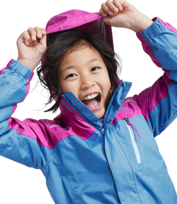 L.L.Bean 506972 Little Kids' Trail Model Color Block Rain Jacket