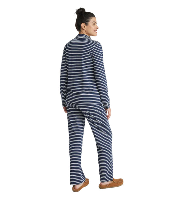 L.L.Bean 513720 Women's Button Front Stripe Pajama Set
