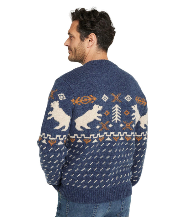 L.L.Bean 515581 Men's Classic Raggwool Fair Isle Crew Sweater