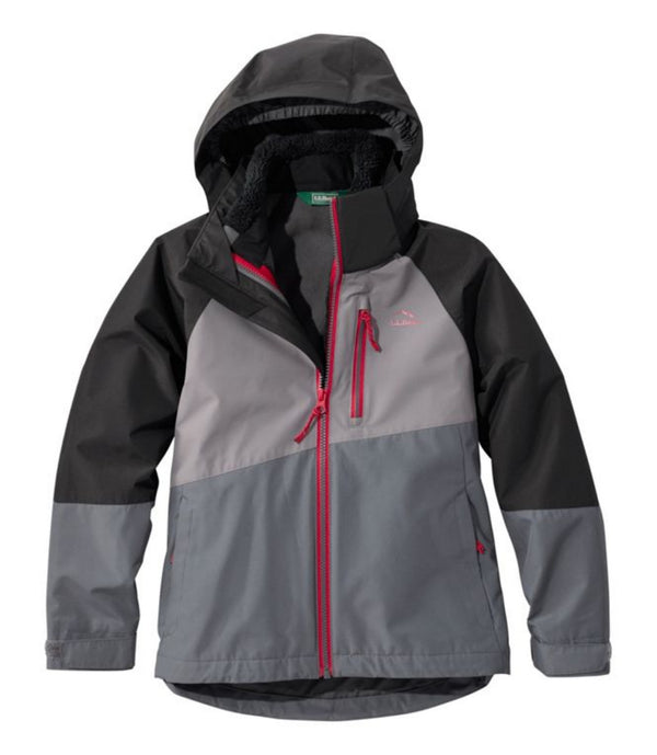 L.L.Bean 517555 Kids' Fleece Lined Color Block 3-in-1 Jacket