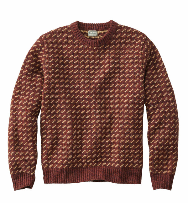 L.L.Bean 517593 Men's Classic Raggwool Birdseye Crew Sweater