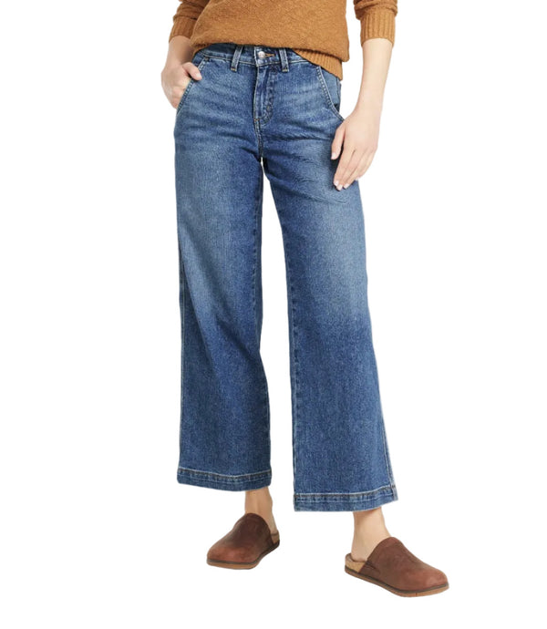 L.L.Bean 517921 Women's 207 Vintage High-Rise Wide Leg Jean