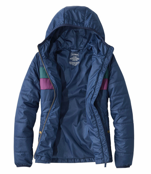 L.L.Bean 518077 Women's Mountain Classic Hooded Color Block Puffer