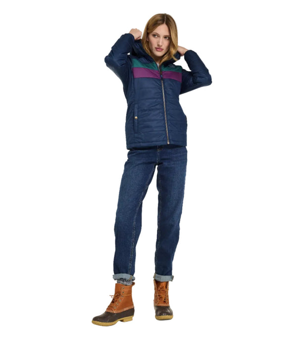 L.L.Bean 518077 Women's Mountain Classic Hooded Color Block Puffer
