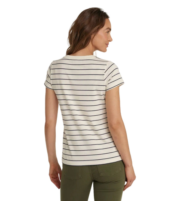 L.L.Bean 520980 Women's Supima Scoopneck Short Sleeve Stripe Tee