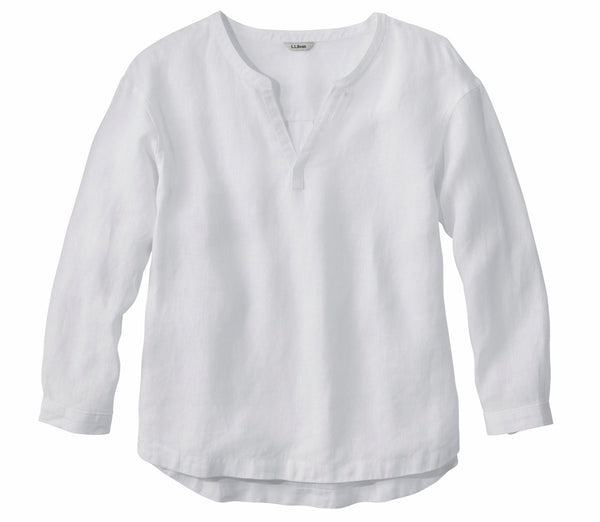 L.L.Bean 521753 Women's Linen Splitneck Shirt