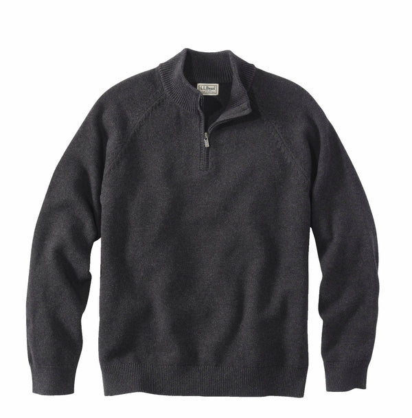 L.L.Bean 523240 Men's Wicked Soft Cashmere Quarter Zip