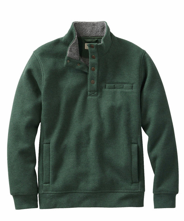 L.L.Bean 523725 Men's Katahdin Iron Works Waffle Mockneck Sweater