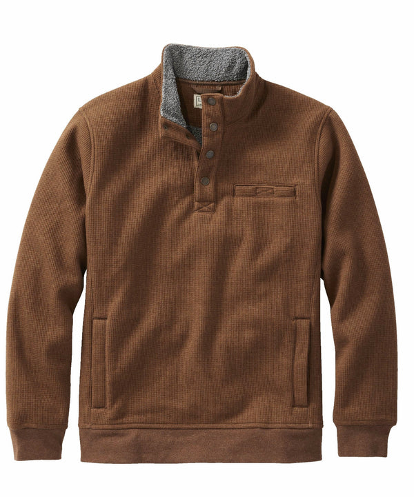L.L.Bean 523725 Men's Katahdin Iron Works Waffle Mockneck Sweater