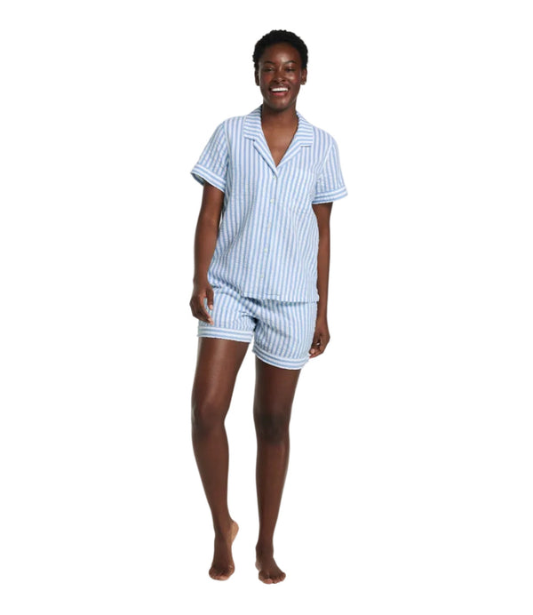 L.L.Bean 524695 Women's Seacoast Seersucker Short Pajama Set