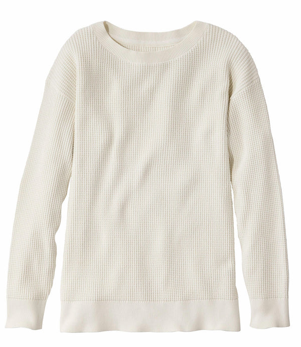 L.L.Bean 524772 Women's Sunwashed Waffle Pullover Sweater