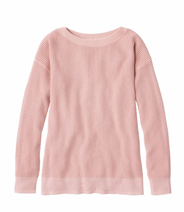 L.L.Bean 524772 Women's Sunwashed Waffle Pullover Sweater