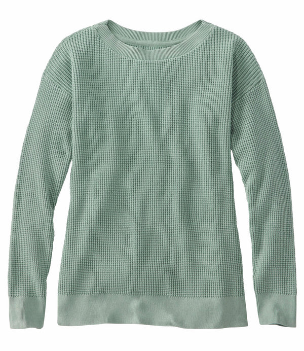 L.L.Bean 524772 Women's Sunwashed Waffle Pullover Sweater