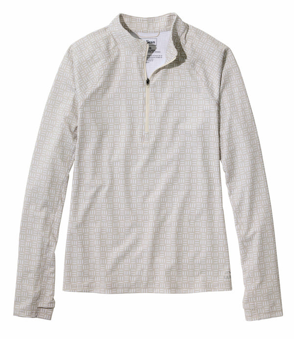 L.L.Bean 525749 Women's Access Trail Quarter Zip Print Pullover