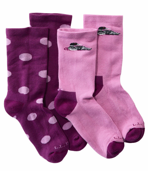 L.L.Bean 526266 Unisex Wicked Soft Cotton Sock-Novelty 2 Pack