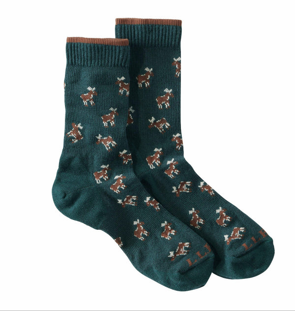L.L.Bean 526269 Unisex Maine Motif Sock