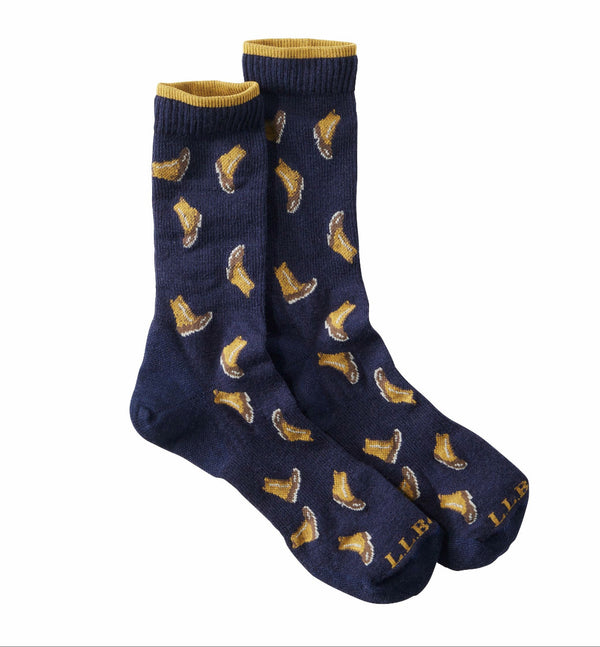 L.L.Bean 526269 Unisex Maine Motif Sock