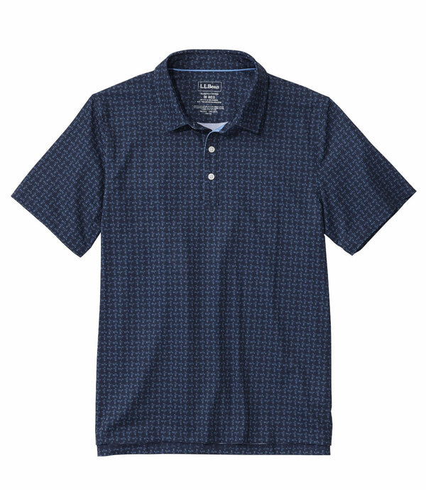 L.L.Bean 526501 Men's Party Polo Print Short Sleeve Shirt
