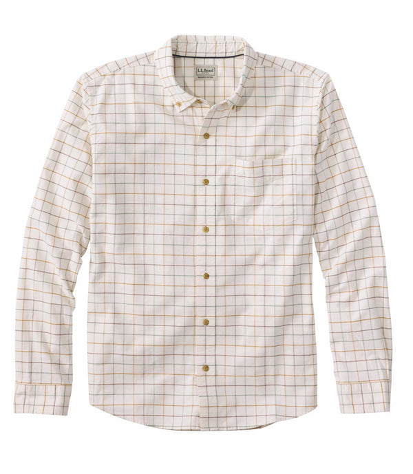 L.L.Bean 527272 Men's Sunwashed Plaid Oxford Shirt