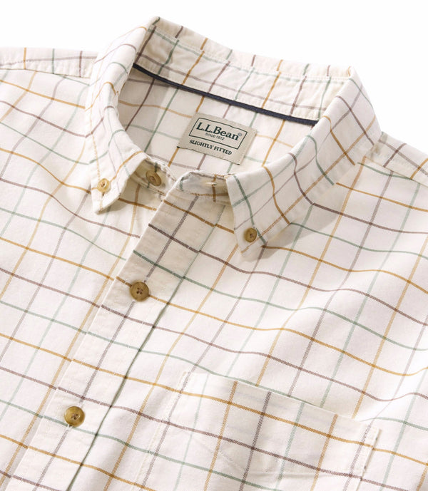 L.L.Bean 527272 Men's Sunwashed Plaid Oxford Shirt