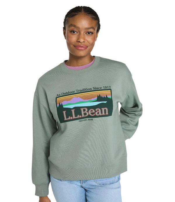 L.L.Bean 527326 Women's Essentials Logo Crewneck Sweatshirt