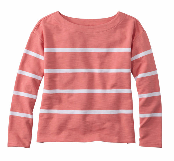 L.L.Bean 527331 Women's Peaks Island Relaxed Stripe Boatneck